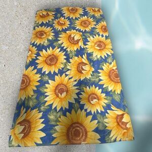 Vintage Terrisol Resort Collection Sunflower  Large Velour Terry Beach Towel